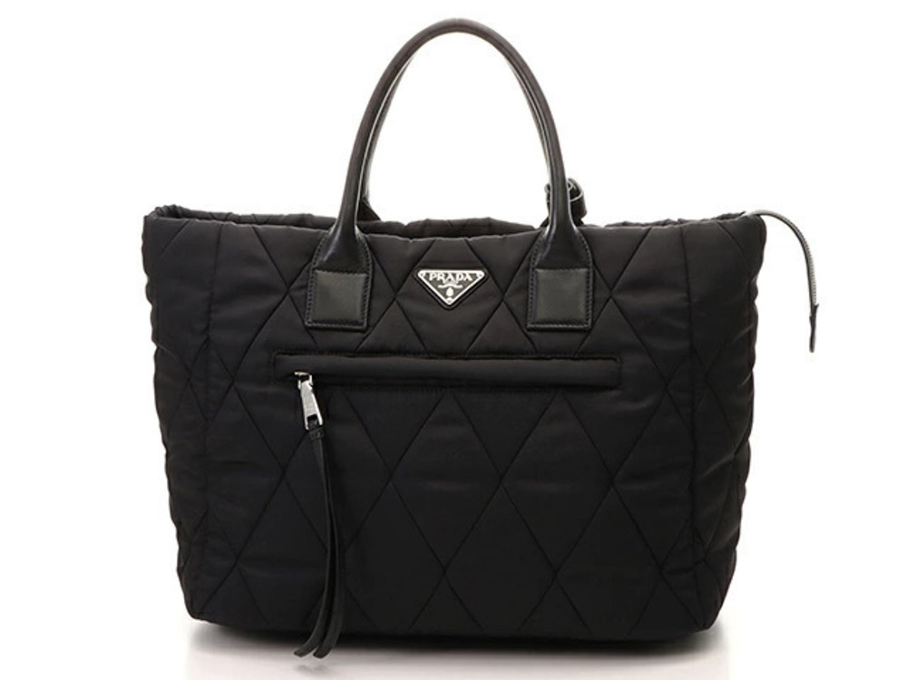 Prada tote bag calfskin black